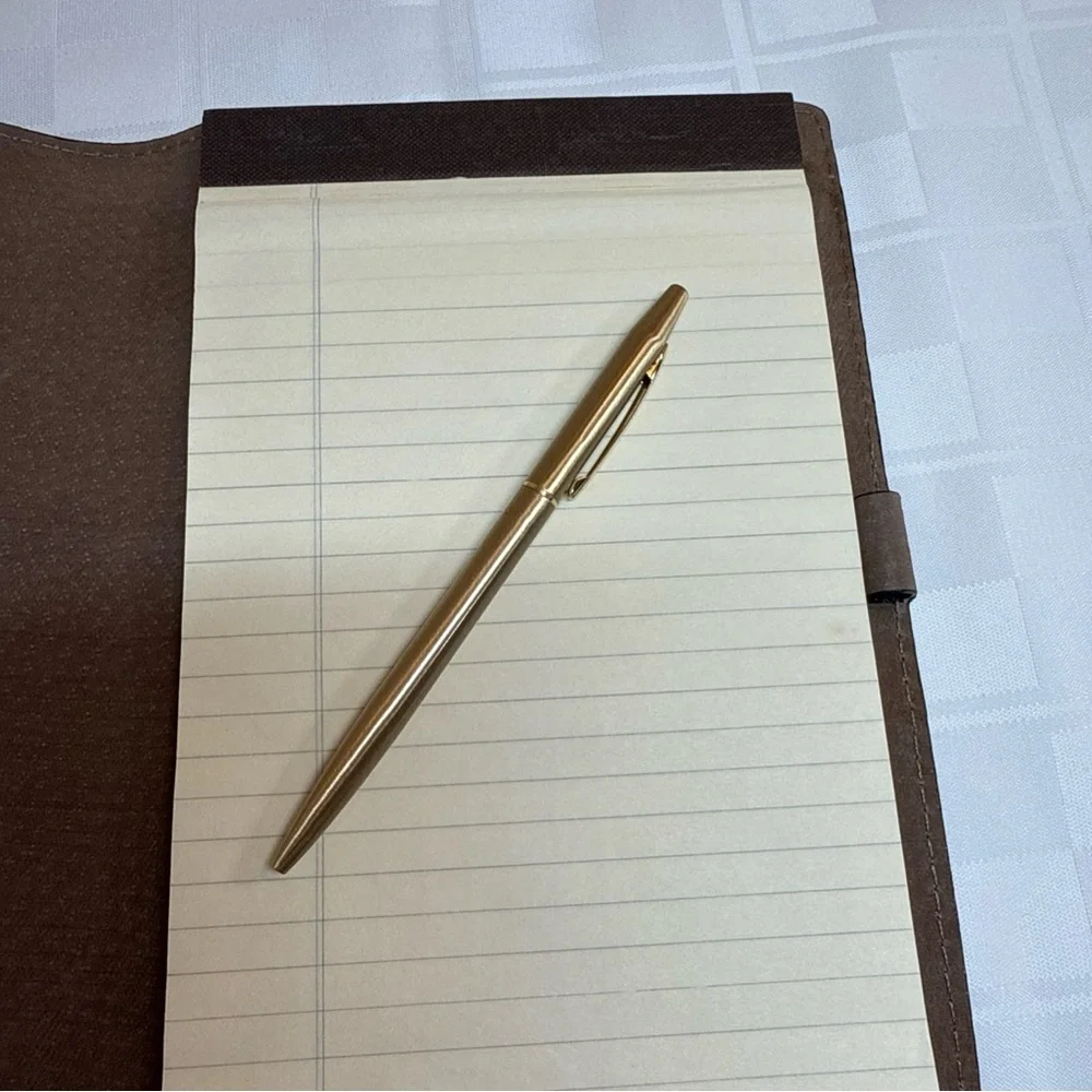 Charles Underwood Kid Leather Planner‎ Alligator Cognac Glazed Finish 6x8.5